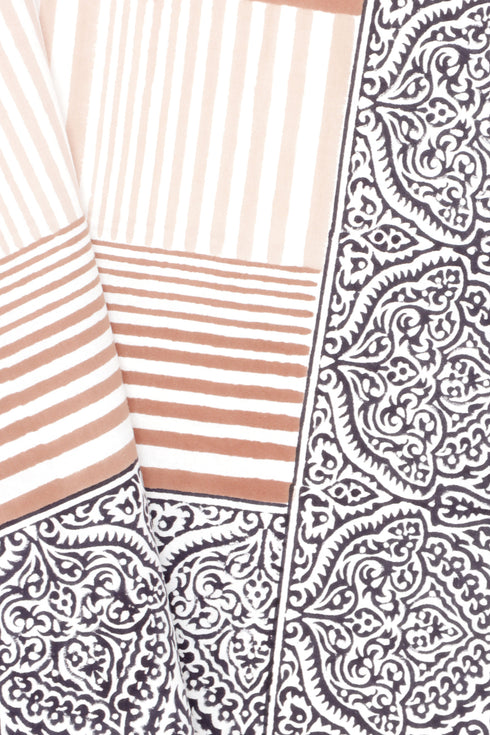 20s Cotton Bed Cover in Block Print